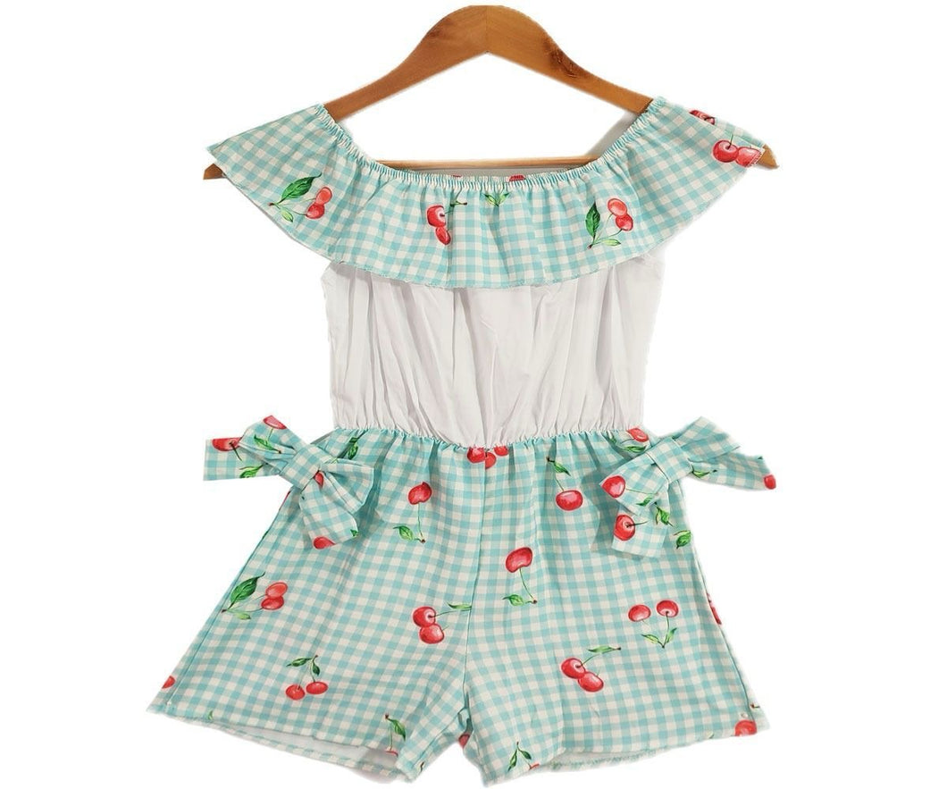 Mint Cherries Playsuit
