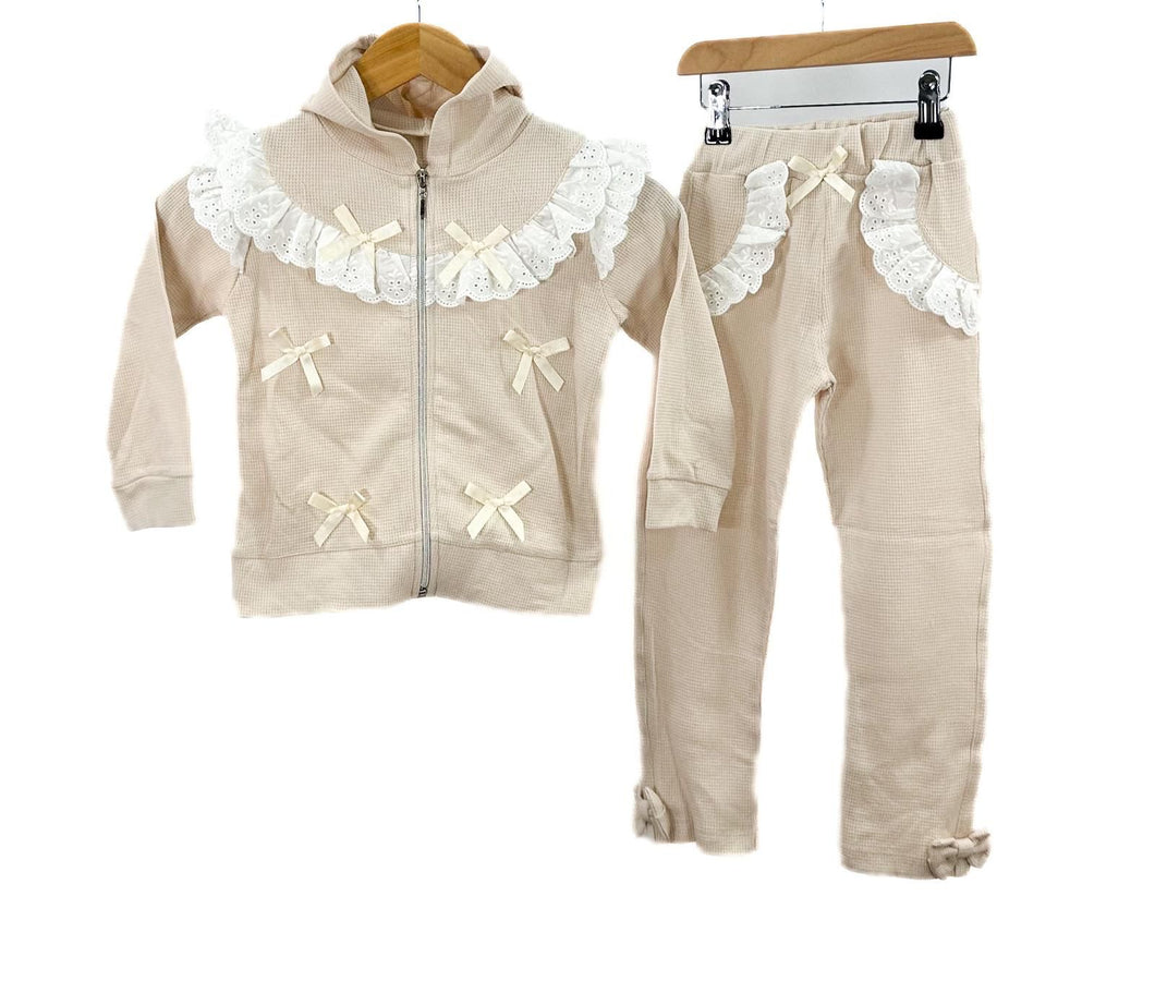 Beige Bow Tracksuit