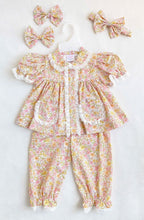 Load image into Gallery viewer, PREORDER Peach Floral Long Leg Pyjamas