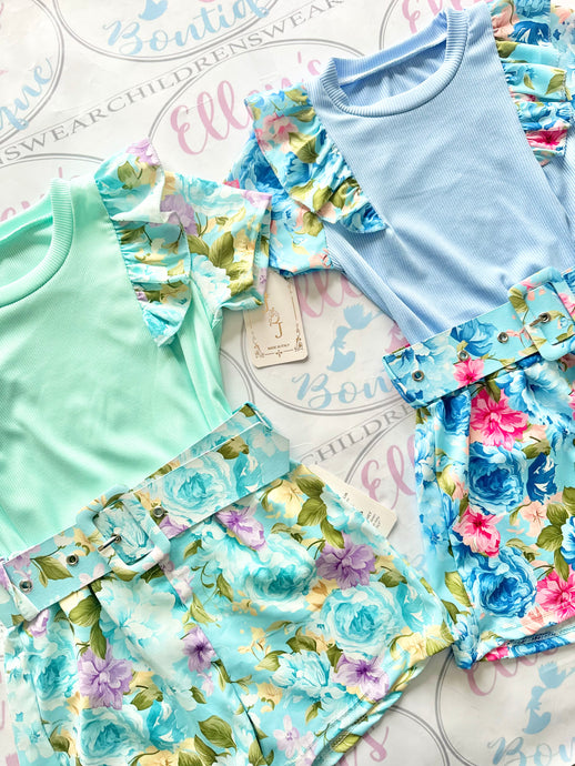 Floral Short Set - 2 colour options