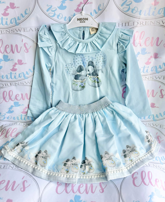 Blue Ballerina Skirt Set