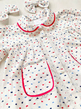 Load image into Gallery viewer, Girls Red, Navy and Blue Swiss Cotton Pyjamas and Nightcoat
