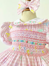 Load image into Gallery viewer, Smocked Bows and Pastels Dress
