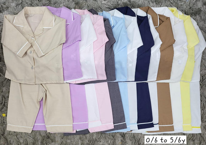 Cotton Traditional Pyjamas - 6 colours