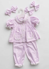 Load image into Gallery viewer, PREORDER Pink Stripes Pyjamas and Nightcoat