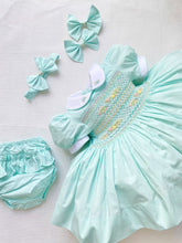 Load image into Gallery viewer, Mint Pastels Smocked Dress