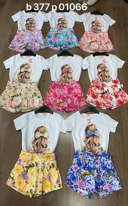 Floral Short Set - Choose Colour