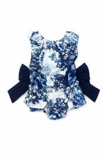 Load image into Gallery viewer, Girls Navy Toile Swimsuit