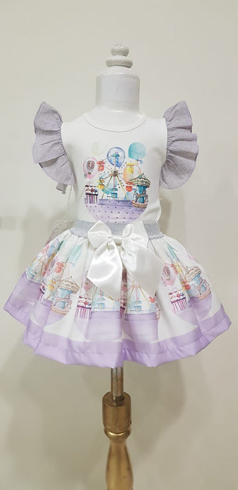 Lilac Fairground Skirt Set