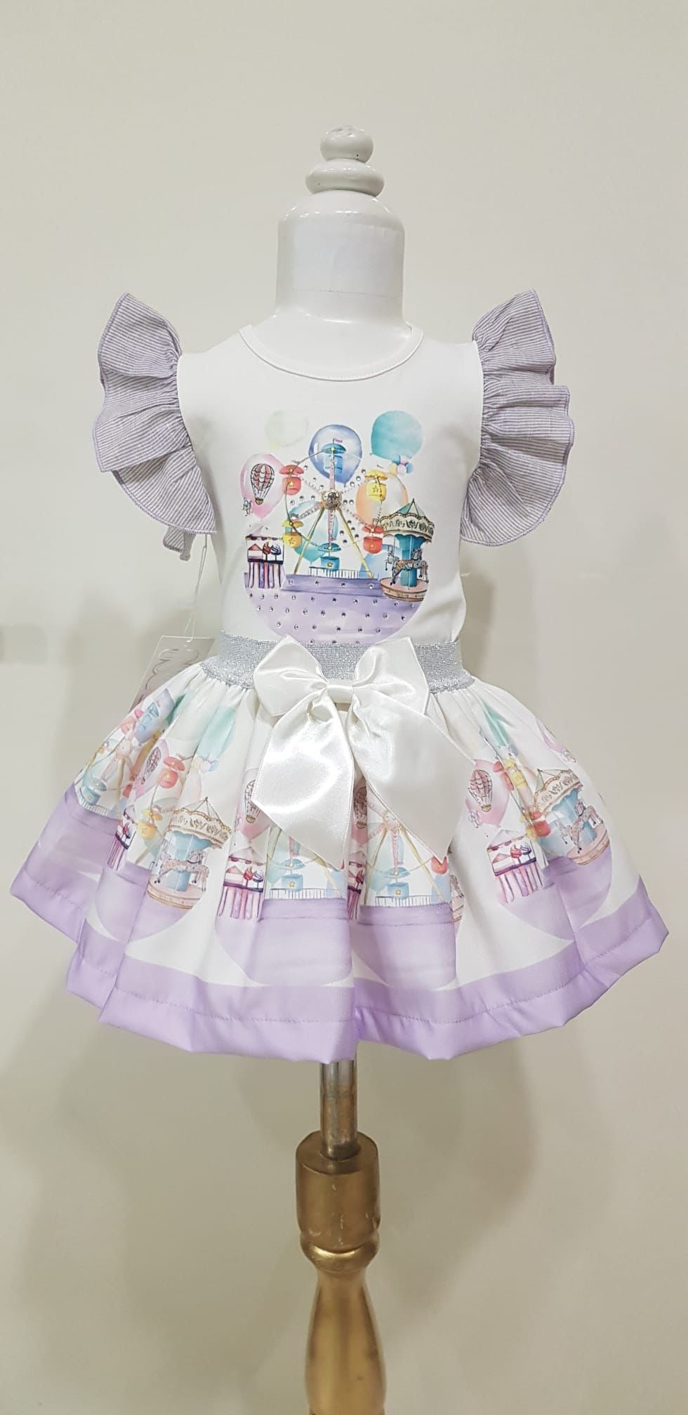 Lilac Fairground Skirt Set