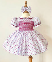 Load image into Gallery viewer, Winter Pink Swiss Cotton Smocked Dress