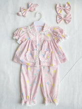 Load image into Gallery viewer, Pink Bows Long Leg Pyjamas