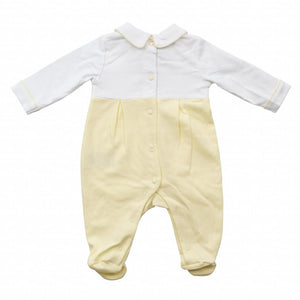 Lemon and White Smock Babygrow