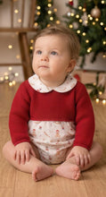 Load image into Gallery viewer, Christmas Half Knit Romper