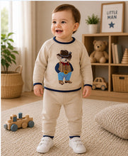 Load image into Gallery viewer, Cowboy Teddy Knitted Set