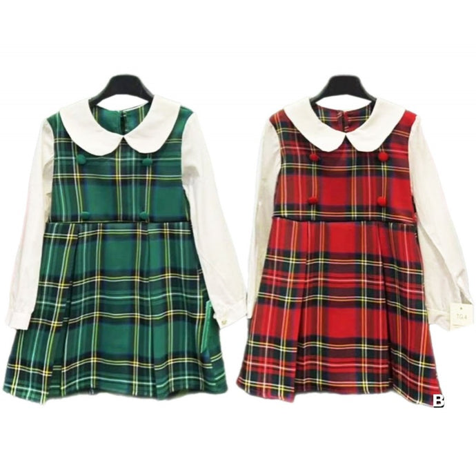 Tartan Pinafore Dress - Choose Colour