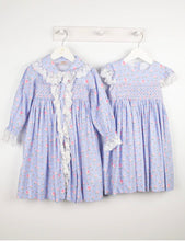 Load image into Gallery viewer, Floral Smocked Nightcoat and Nightgown Set