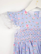 Load image into Gallery viewer, Floral Smocked Nightcoat and Nightgown Set